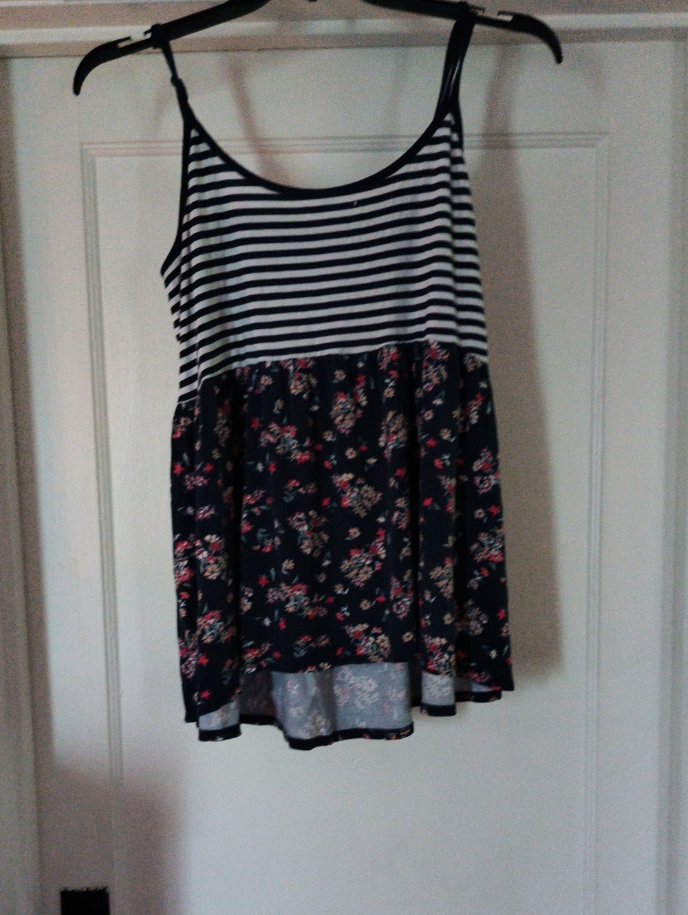 torrid Navy Stripe & Floral Sleeveless Tank
